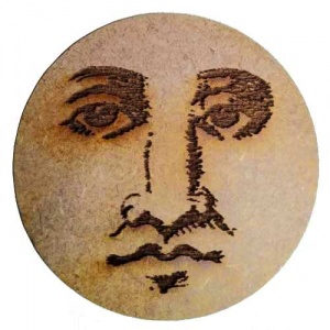 Moon with Face - MDF Wood Shape