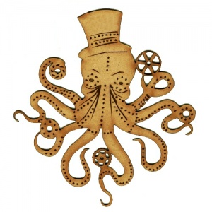 Steampunk Octopus - MDF Wood Shape