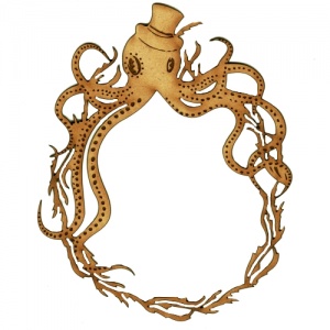 Octopus & Seaweed Frame - MDF Wood Shape