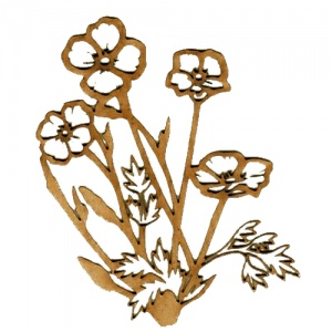 Primrose Flower Patch MDF Wood Shape - Style 2