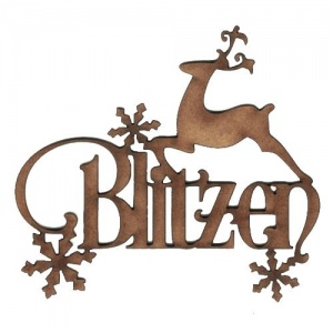 Blitzen - Decorative MDF Wood Words