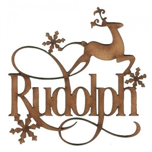 Rudolph - Decorative MDF Wood Words