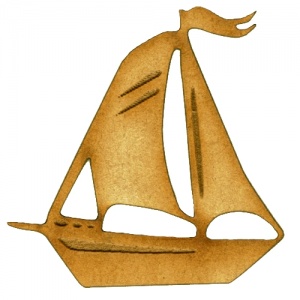 Sailing Boat Wood Shape - Style 1