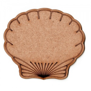 Scallop Seashell - MDF Wood Shape Style 1