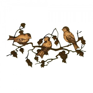 Songbird Trio on Spring Branch MDF Wood Shape