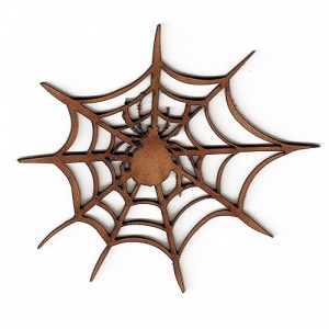 Spider and Web MDF Wood Shape