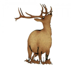 Bellowing Stag MDF Wood Deer Shape Style 11