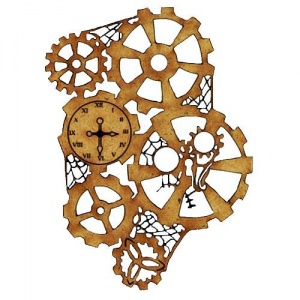 Steampunk Mechanical Clockworks Motif Style 17