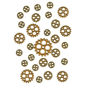 Sheet of Mini MDF Wood Cogs - Style 12