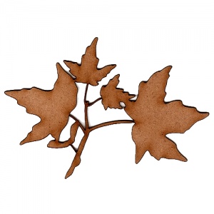 Sugar Maple Leaf & Twig - MDF Wood Shape