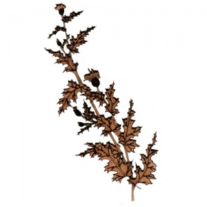 Thistle Flower Branch MDF Wood Shape - Style 1