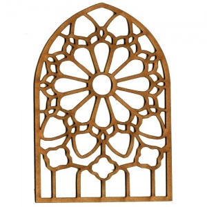 Tudor Arch Stained Glass Window - MDF Wood Shape