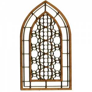 Gothic Arch Stained Glass Window Style 1 - MDF Wood Shape