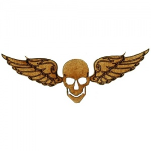 Flying Skull with Angel Wings - MDF Wood Shape