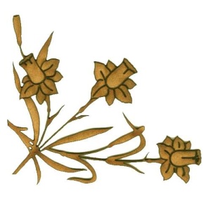 Daffodils MDF Wood Corner Embellishment - Style 22