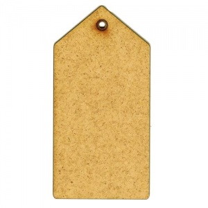 MDF and Birch Ply Tag Shapes - Pointed Rectangle