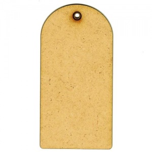 MDF and Birch Ply Tags Shape - Round Top