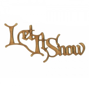Let It Snow - Wood Words in Christmas Card Font
