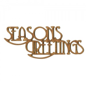 Seasons Greetings - Wood Words in Coventry Garden Font