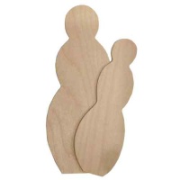 Birch Plywood Primitive Snowmen Shapes