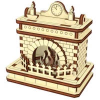 Birch Ply or MDF Miniature Fireplace Kit*