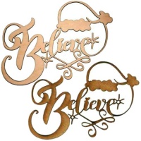 Believe - Decorative MDF & Birch Ply Wood Words - LARGE