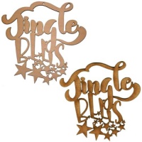 Jingle Bells - Decorative MDF & Birch Ply Wood Words - LARGE