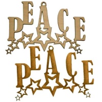 Peace - Decorative MDF & Birch Ply Wood Words - LARGE