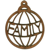 Family  - Christmas Word MDF Bauble