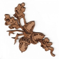 Oak Leaves with Acorns MDF Wood Shape - Style 2