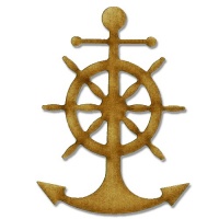 Anchor & Ships Wheel - MDF Wood Shape