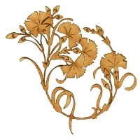 Art Deco & Nouveau Carnation Ornament - Style 29