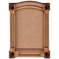 Shaped ATC Wood Blank with Seashell Pillar Frame