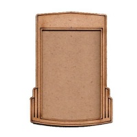 Shaped ATC Wood Blank with Art Deco Frame