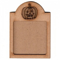 Shaped ATC Wood Blank with Pumpkin Frame