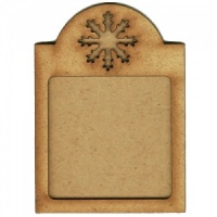 Shaped ATC Wood Blank with Snowflake Frame