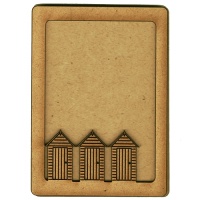 Plain ATC Wood Blank with Beach Huts Frame