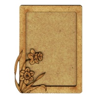 Plain ATC Wood Blank with Daffodil Frame