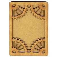 Plain ATC Wood Blank with Cog Corners Frame