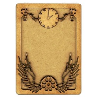 Plain ATC Wood Blank with Time Flies Frame