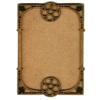 Plain ATC Wood Blank with Deco Cogs Frame