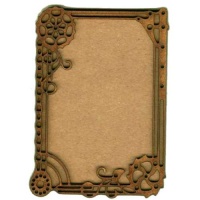 Plain ATC Wood Blank with Clockworks & Flourish Frame