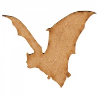 Flying Bat Silhouette - MDF Wood Shape Style 3