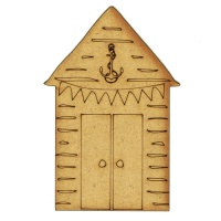 Beach Hut with Anchor - MDF Wood Shape