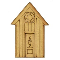 Beach Hut with Life Buoy - MDF Wood Shape