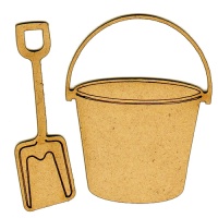 Bucket & Spade Style 1 - MDF Wood Shape