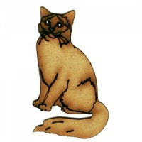 Long Haired Cat with Fluffy Tail - MDF Wood Shape