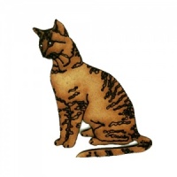 Short Haired Tabby Cat - MDF Wood Shape