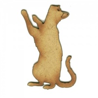 Playful Cat Silhouette - MDF Wood Shape