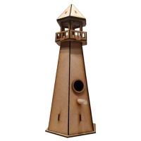 Chickadee Lighthouse Birdhouse - MDF Wood Kit